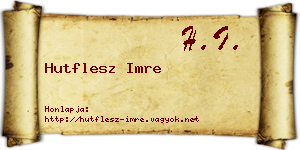 Hutflesz Imre névjegykártya